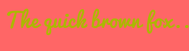 Image with Font Color ABB800 and Background Color FF6666